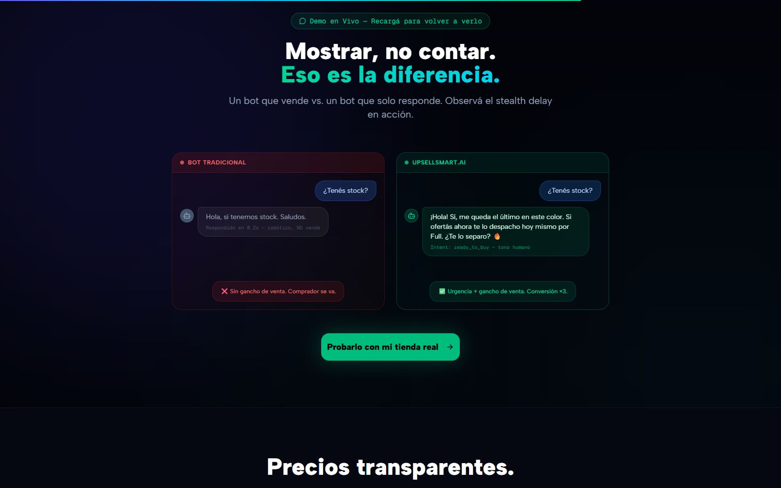 UpsellSmart.ai, captura 2